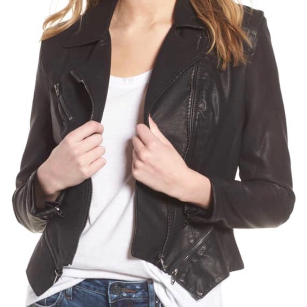 Faux Leather Moto Jacket